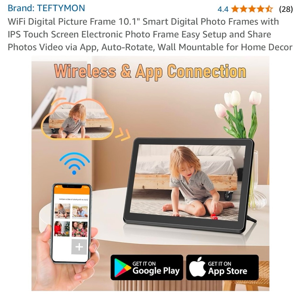Teftymon Digital Photo Frame - Picture 5 of 9
